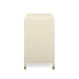 Dani 62" Cream Faux Shagreen 6-Drawer Dresser - View 7
