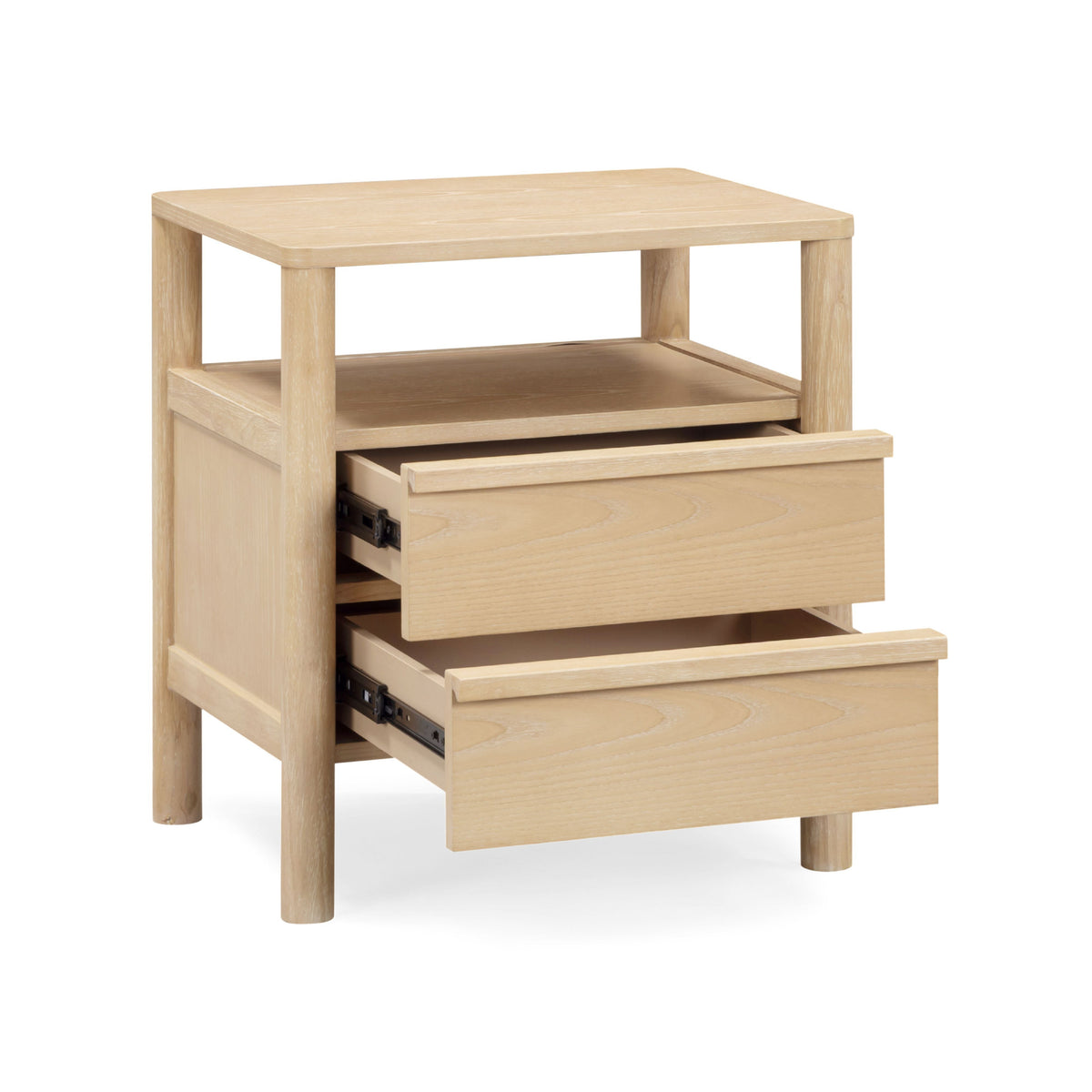 Tyra 22" Ash 2-Drawer Nightstand - View 4