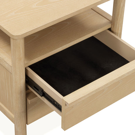 Tyra 22" Ash 2-Drawer Nightstand - View 5