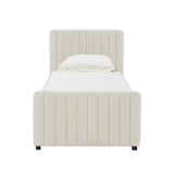 Angela Velvet Trundle Bed in Twin