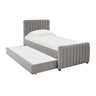 Angela Velvet Trundle Bed in Twin