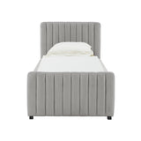 Angela Velvet Trundle Bed in Twin