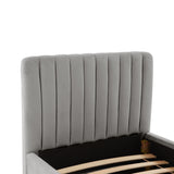 Angela Velvet Trundle Bed in Twin