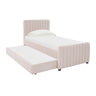 Angela Velvet Trundle Bed in Twin