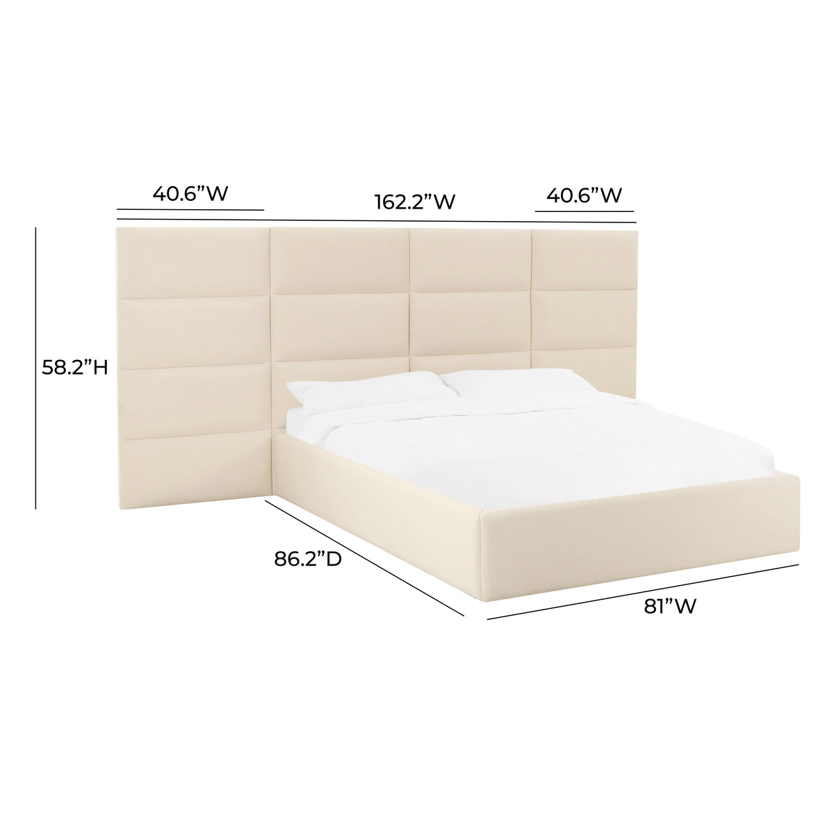 Eliana Performance Velvet Headboard Wings - View 5