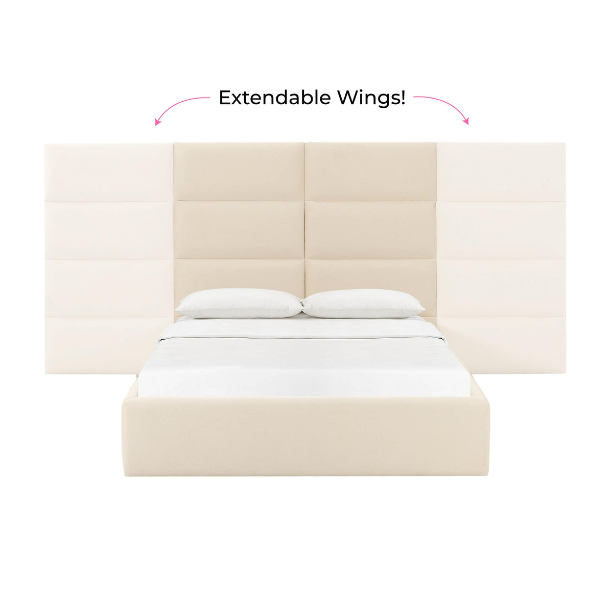 Eliana Performance Velvet Headboard Wings - View 25