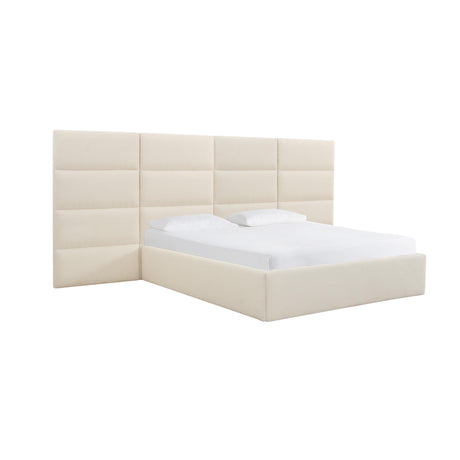 Eliana Cream Performance Boucle Headboard Wings - View 3
