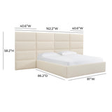 Eliana Cream Performance Boucle Headboard Wings - View 6