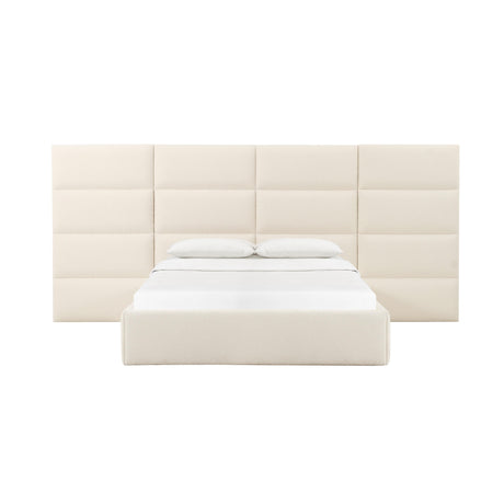 Eliana Cream Performance Boucle Headboard Wings - View 10