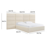 Eliana Cream Performance Boucle Headboard Wings - View 12