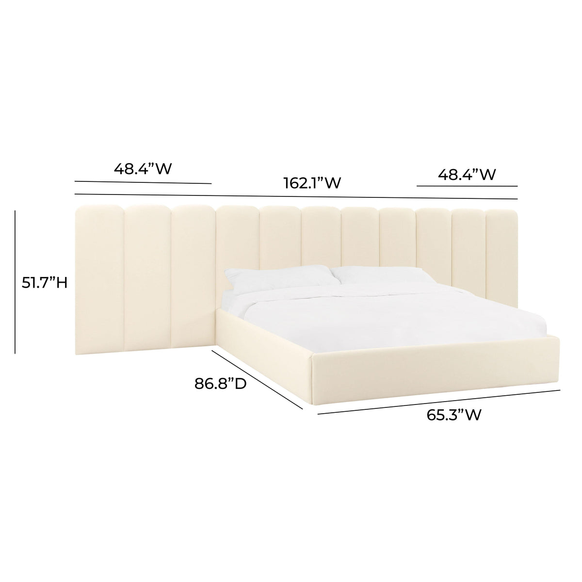 Palani Performance Velvet Headboard Wings - View 6