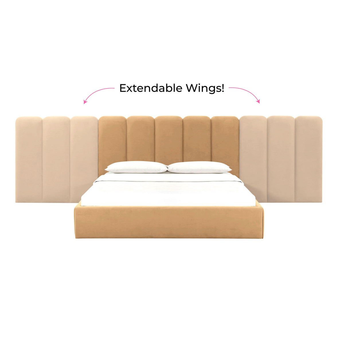 Palani Performance Velvet Headboard Wings - View 10