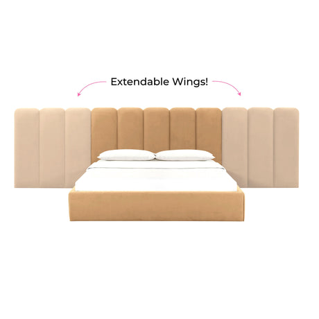 Palani Performance Velvet Headboard Wings - View 10