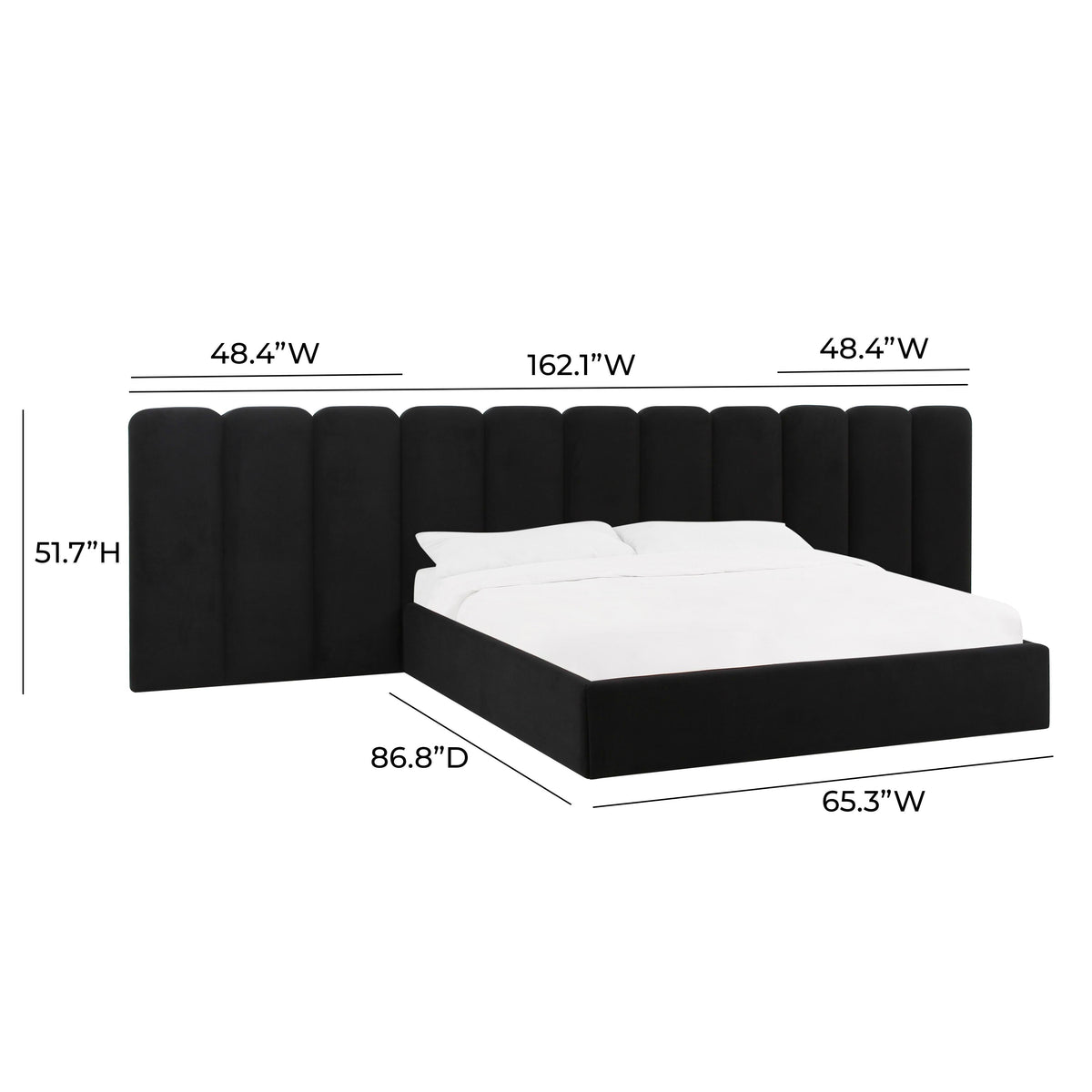 Palani Performance Velvet Headboard Wings - View 18