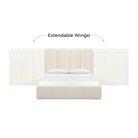 Palani Cream Performance Boucle Wings - Queen or King (Set of 2) - View 4
