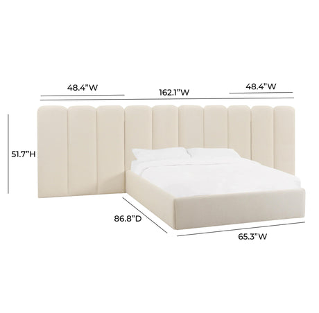 Palani Cream Performance Boucle Wings - Queen or King (Set of 2) - View 6