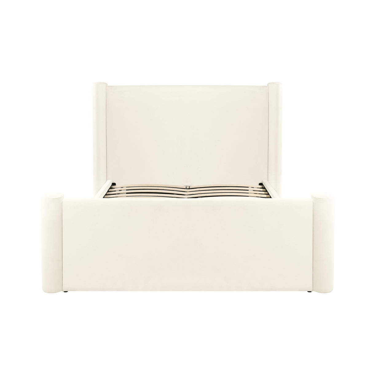 Athara Cream Velvet Bed