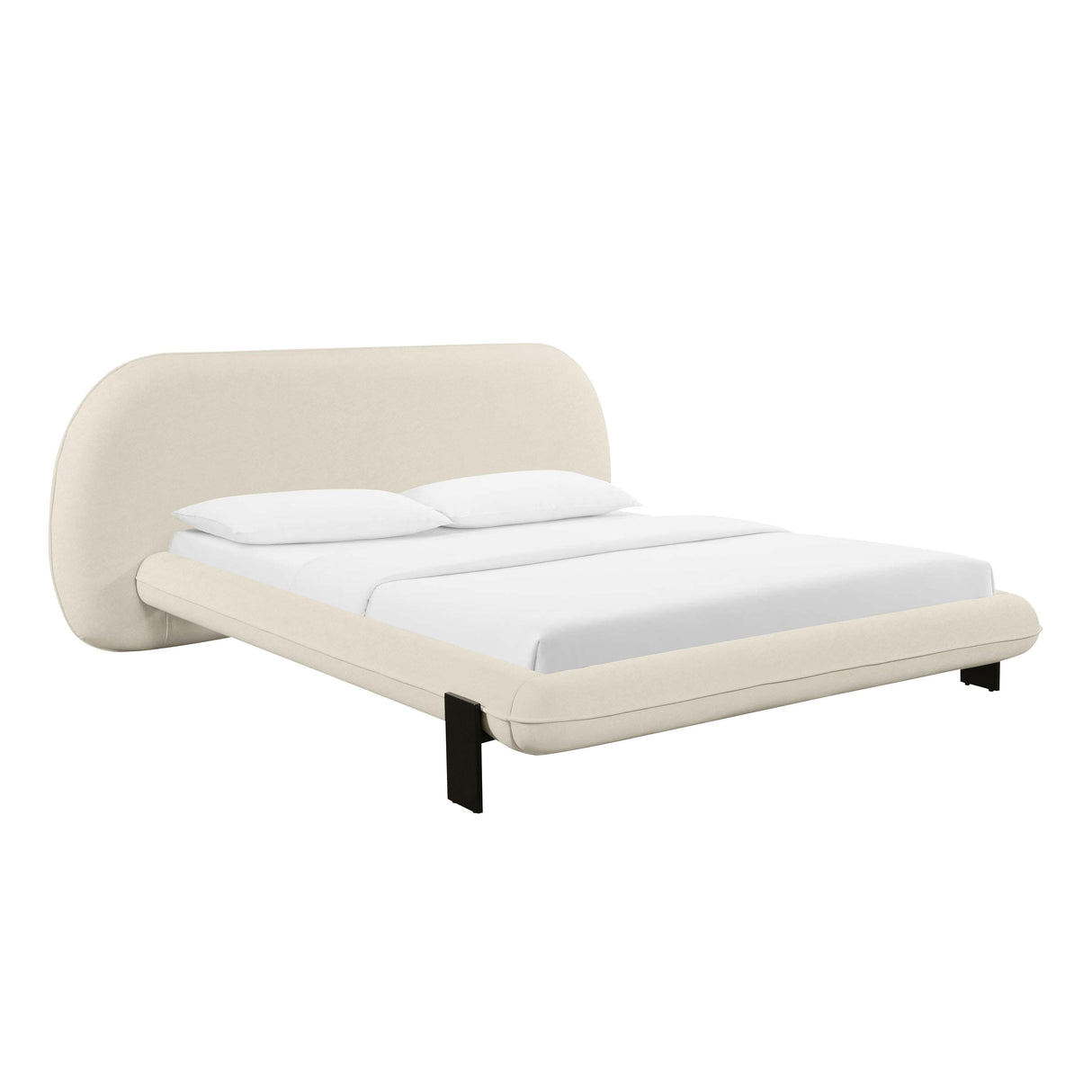 Ophelia Cream Faux Wool Bed