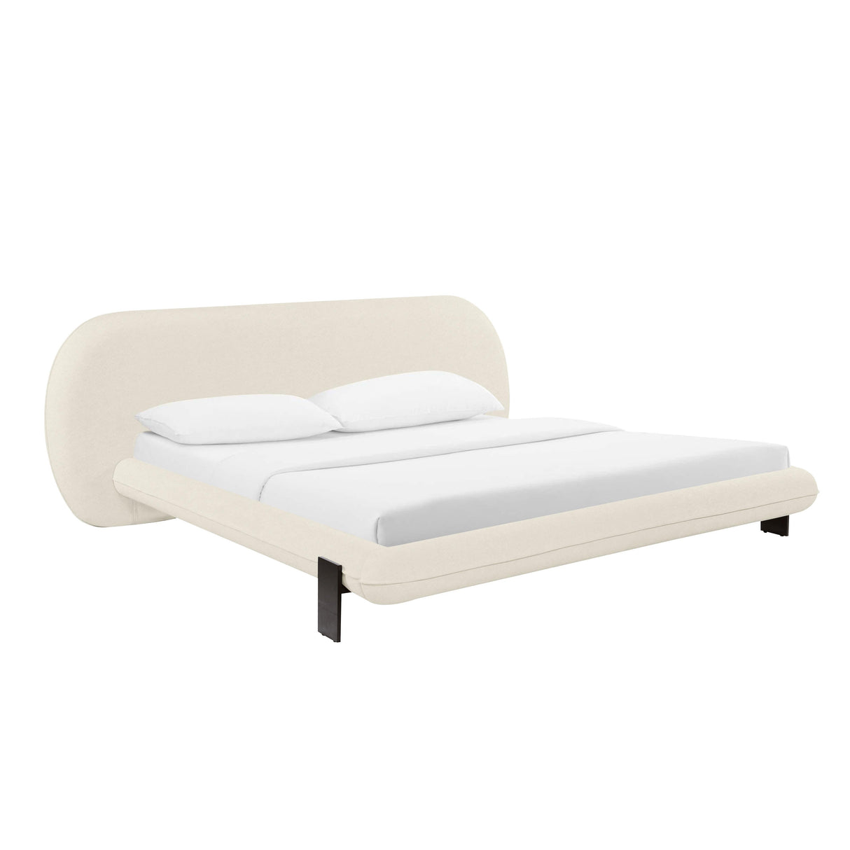 Ophelia Cream Faux Wool Bed