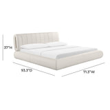 Karol Cream Performance Vegan Leather Bed