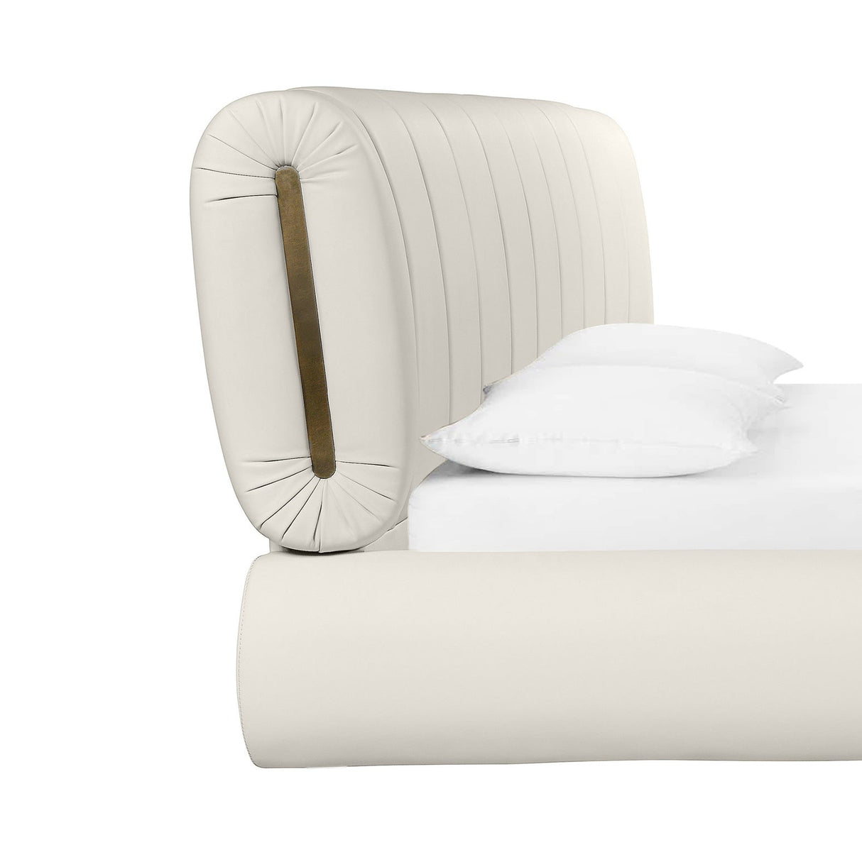 Karol Cream Performance Vegan Leather Bed