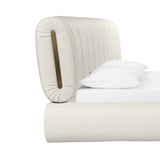 Karol Cream Performance Vegan Leather Bed