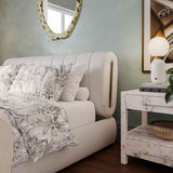 Karol Cream Performance Vegan Leather Bed