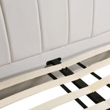 Karol Cream Performance Vegan Leather Bed