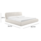Karol Cream Performance Vegan Leather Bed