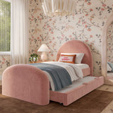 Moon Rose Upcycled Chenille Twin Trundle Bed