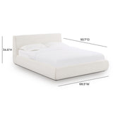 Isla Cream Upcycled Linen Bed