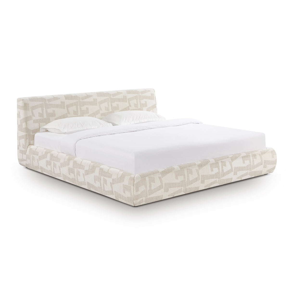 Isla Cream Jacquard Pattern Bed