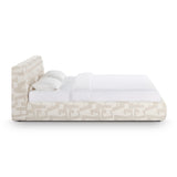 Isla Cream Jacquard Pattern Bed