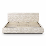 Isla Cream Jacquard Pattern Bed