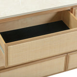 Paige 56" Natural Oak 6-Drawer Dresser