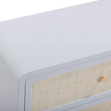 Patty White Rattan 6 Drawer Dresser