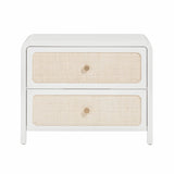 Patty 28" Rattan 2 Drawer Nightstand