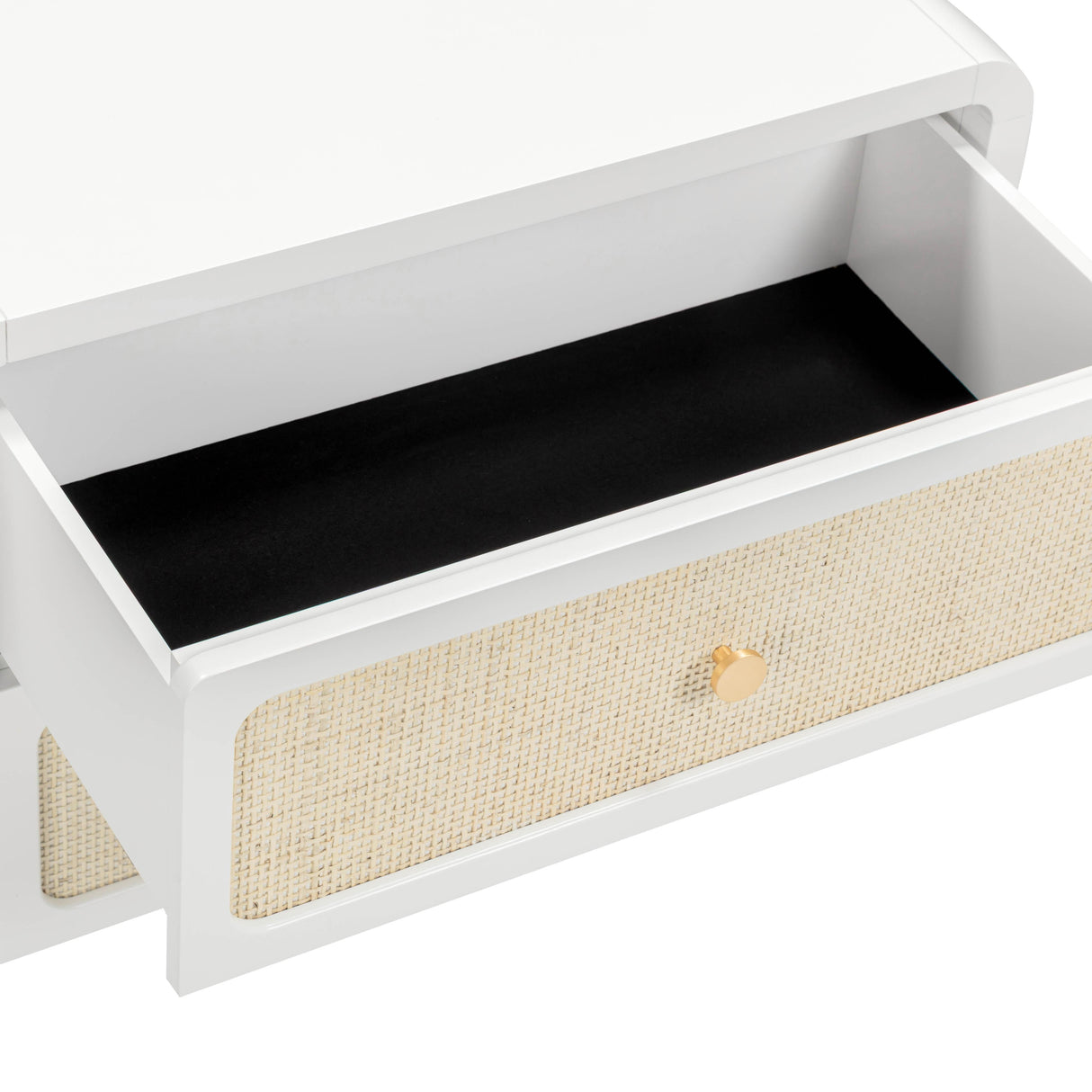 Patty 28" Rattan 2 Drawer Nightstand