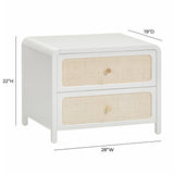 Patty 28" Rattan 2 Drawer Nightstand