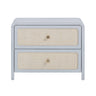 Patty 28" Rattan 2 Drawer Nightstand