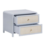 Patty 28" Rattan 2 Drawer Nightstand
