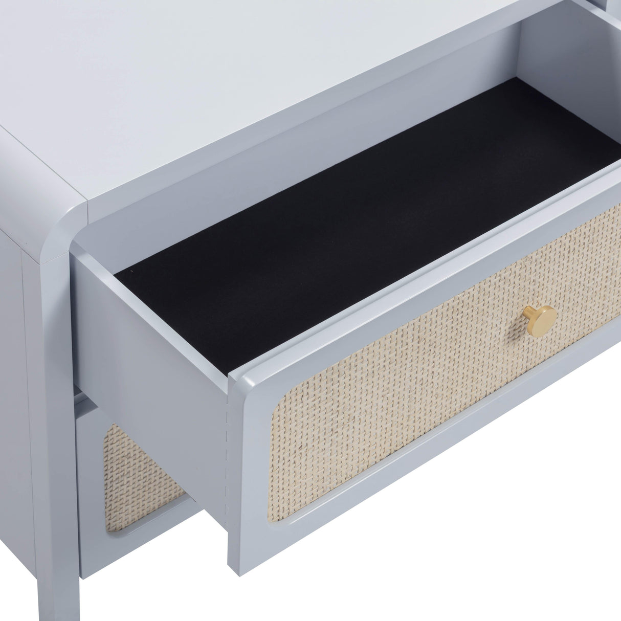 Patty 28" Rattan 2 Drawer Nightstand