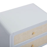 Patty 28" Rattan 2 Drawer Nightstand