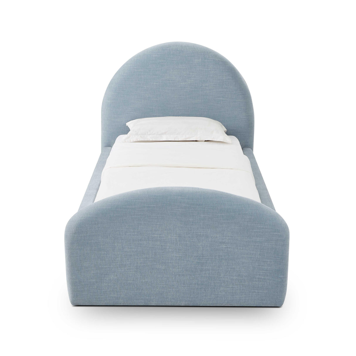 Moon Chambray Blue Chenille Twin Trundle Bed