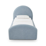 Moon Chambray Blue Chenille Twin Trundle Bed