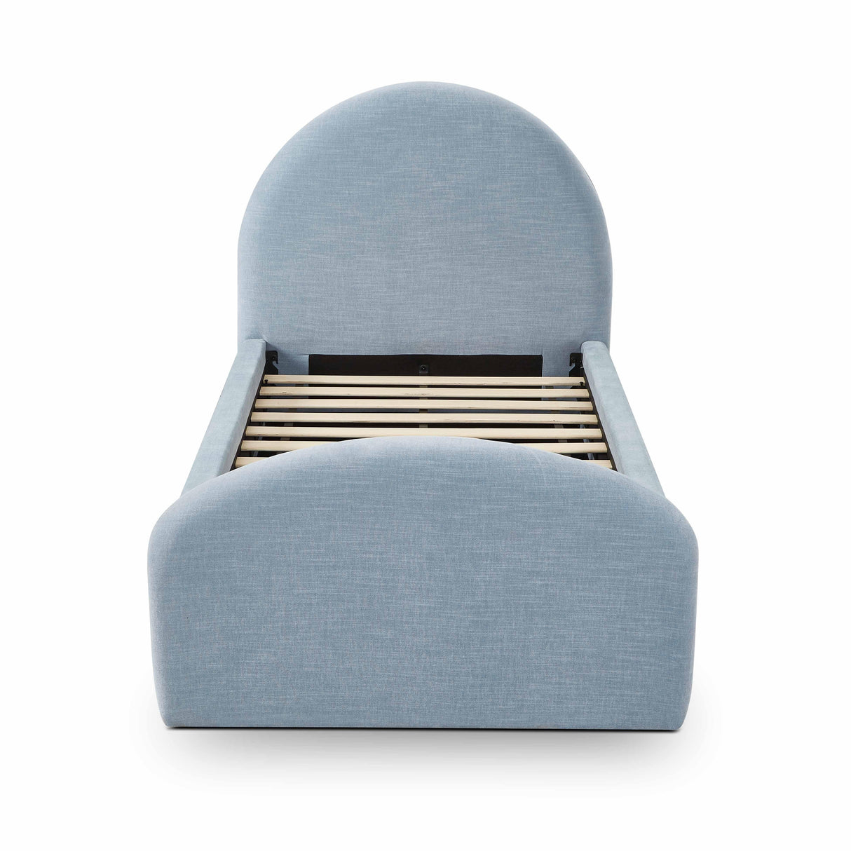 Moon Chambray Blue Chenille Twin Trundle Bed