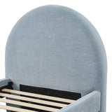 Moon Chambray Blue Chenille Twin Trundle Bed