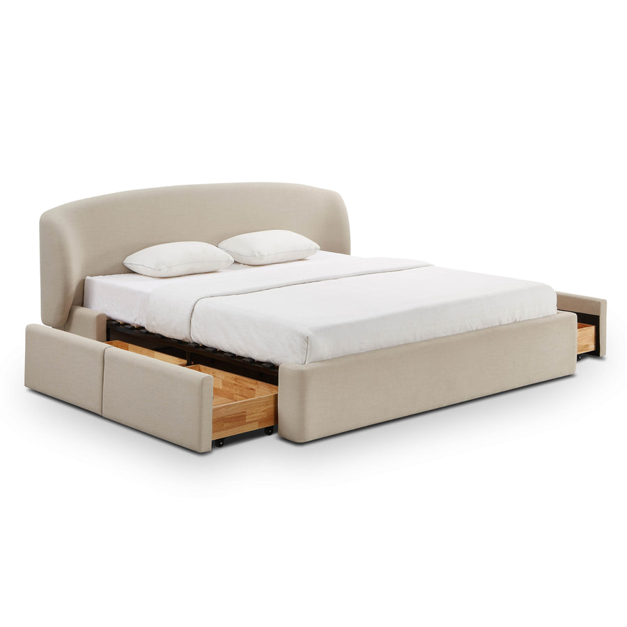 Corey Upcycled Linen Storage Bed