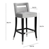 Hart Navy Velvet Counter Stool