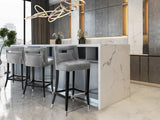 Hart Navy Velvet Counter Stool